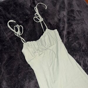 Shein Tie Shoulder Cami Dress - Green